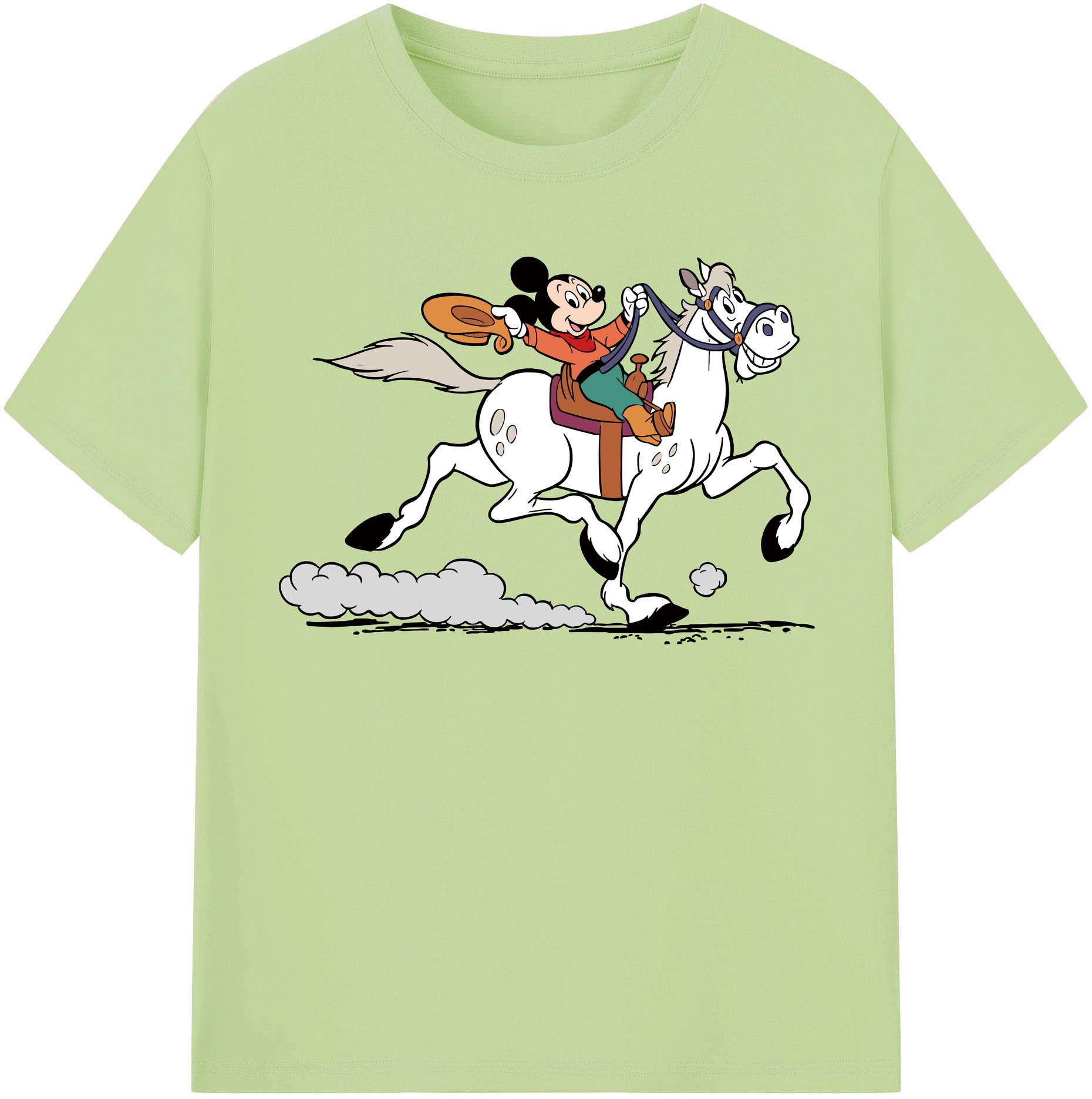 （画像用） ミッキーマウス Mickey Mouse 綿100％半袖Tシャツ（フロントプリント）